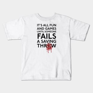 Failed Saving Throw Kids T-Shirt